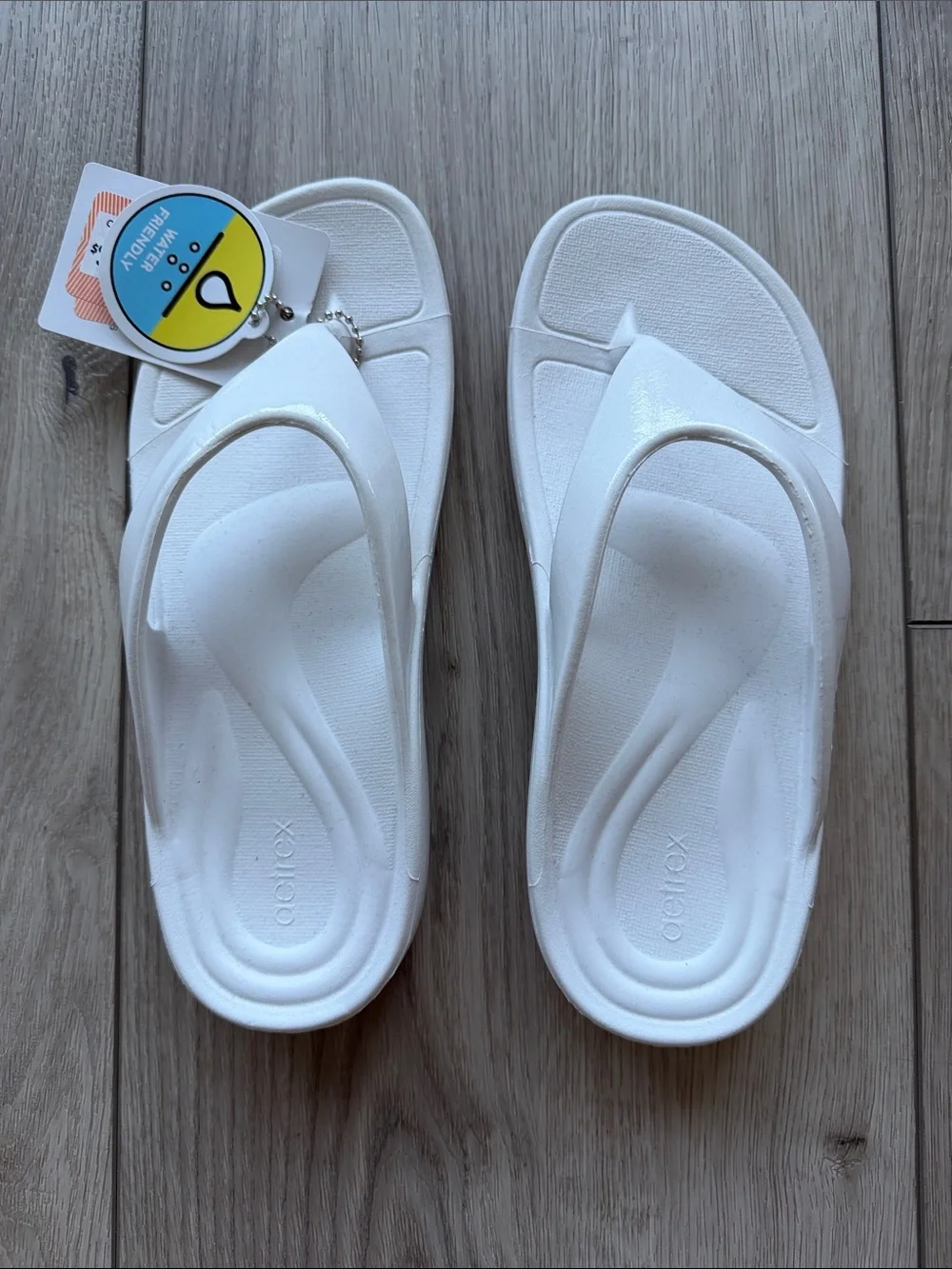 Aetrex Maui Orthotic Flips Sandals Women’s 5 NWT White Water Arch Support Beach